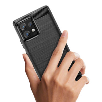 Silikonové pouzdro Carbon Case pro Motorola Edge 40 Pro - černé