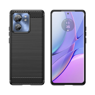 Silikonové pouzdro Carbon Case pro Motorola Edge 40 - černé