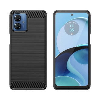 Silikonové pouzdro Carbon Case pro Motorola G14 - černé