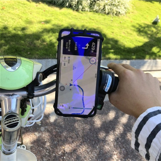 Silikonový držák telefonu na kolo - černý