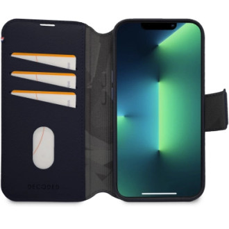 Decoded Detachable Wallet – ochranné kožené pouzdro kompatibilní s MagSafe pro iPhone 14 Pro Max (navy)