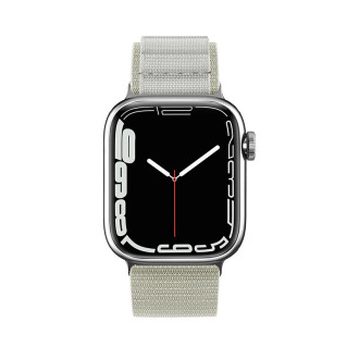 Alpský řemínek s ocelovou přezkou pro Apple Watch 42/44/45/49 mm - stříbrný