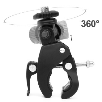 Držák sportovní kamery je otočný o 360 stupňů