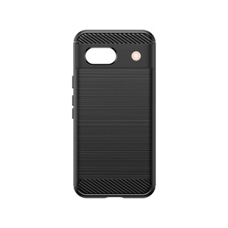 Karbonové pouzdro pro Google Pixel 8A Flexibilní silikonový karbonový kryt – černý