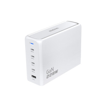 Dudao A228EU GaN nabíječka 1x USB-A 4x USB-C PD 228W - bílá