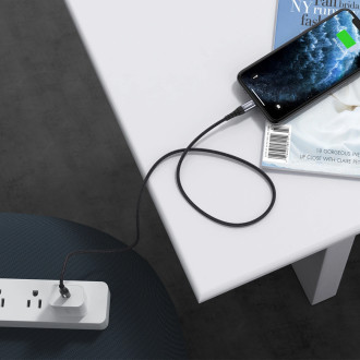 Choetech IP0039 USB-C / Lightning MFi kabel, 1,2m dlouhý - černý
