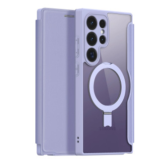 Dux Ducis Skin X Pro pouzdro s klopou a magnetickým kroužkem pro Samsung S24 Ultra - fialové
