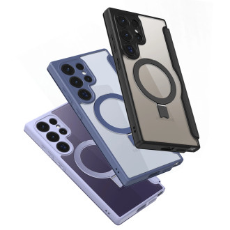 Dux Ducis Skin X Pro pouzdro s klopou a magnetickým kroužkem pro Samsung S24 Ultra - fialové