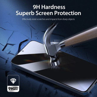 Dux Ducis Glass Privacy pro Samsung S24 - s černým rámečkem