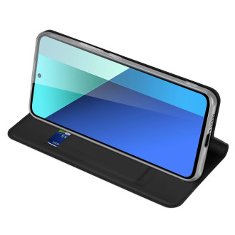 Dux Ducis Skin Pro pouzdro s klopou a slotem na kartu pro Xiaomi Redmi Note 13 4G - černé