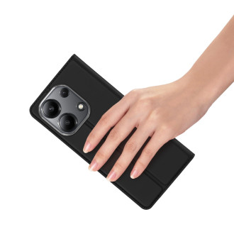 Dux Ducis Skin Pro pouzdro s klopou a slotem na kartu pro Xiaomi Redmi Note 13 4G - černé