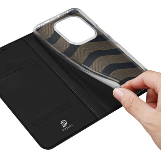 Dux Ducis Skin Pro pouzdro s klopou a slotem na kartu pro Xiaomi Redmi Note 13 4G - černé