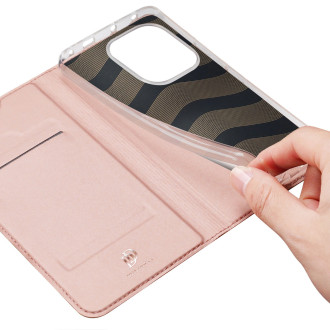 Flipové pouzdro Dux Ducis Skin Pro pro Xiaomi Redmi Note 13 4G - růžové