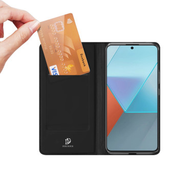 Dux Ducis Skin Pro pouzdro s klopou a slotem na kartu pro Xiaomi Redmi Note 13 Pro 5G - černé