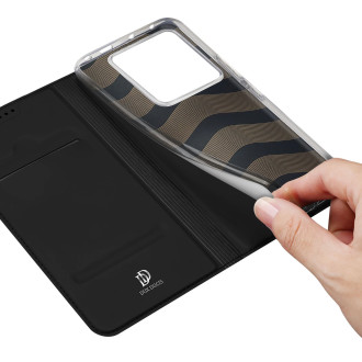 Dux Ducis Skin Pro pouzdro s klopou a slotem na kartu pro Xiaomi Redmi Note 13 Pro 5G - černé