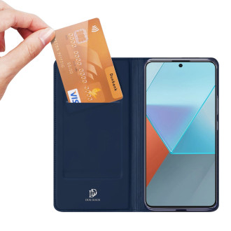 Dux Ducis Skin Pro pouzdro s klopou a slotem na kartu pro Xiaomi Redmi Note 13 Pro 5G - modré
