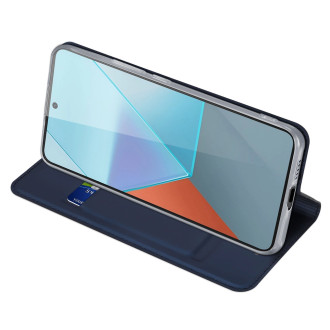 Dux Ducis Skin Pro pouzdro s klopou a slotem na kartu pro Xiaomi Redmi Note 13 Pro 5G - modré