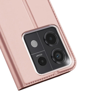 Dux Ducis Skin Pro pouzdro s klopou a slotem na kartu pro Xiaomi Redmi Note 13 Pro 5G - růžové
