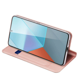 Dux Ducis Skin Pro pouzdro s klopou a slotem na kartu pro Xiaomi Redmi Note 13 Pro 5G - růžové
