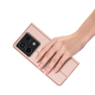 Dux Ducis Skin Pro pouzdro s klopou a slotem na kartu pro Xiaomi Redmi Note 13 Pro 5G - růžové