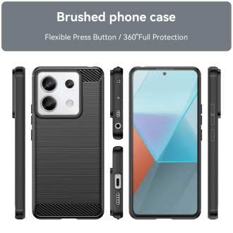Karbonové pouzdro pro Xiaomi Redmi Note 13 Pro - černé