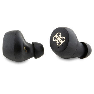 Bluetooth sluchátka TWS Guess 4G Metal s dokovací stanicí ENC - hnědá