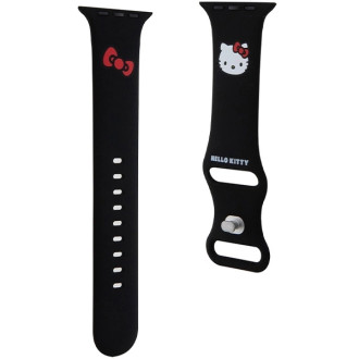 Hello Kitty silikonový řemínek na hlavu pro Apple Watch 42/44/45/49 mm – černý