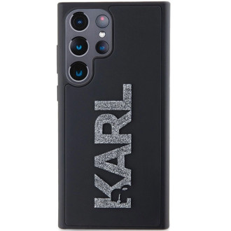 Pouzdro Karl Lagerfeld 3D Rubber Glitter Logo pro Samsung Galaxy S23 Ultra - černé