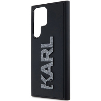 Pouzdro Karl Lagerfeld 3D Rubber Glitter Logo pro Samsung Galaxy S23 Ultra - černé