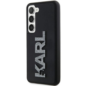 Pouzdro Karl Lagerfeld 3D Rubber Glitter Logo pro Samsung Galaxy S23+ - černé