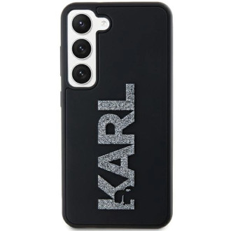 Pouzdro Karl Lagerfeld 3D Rubber Glitter Logo pro Samsung Galaxy S23+ - černé