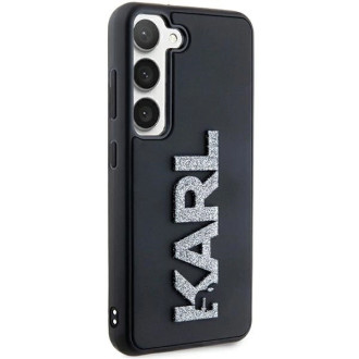 Pouzdro Karl Lagerfeld 3D Rubber Glitter Logo pro Samsung Galaxy S23+ - černé