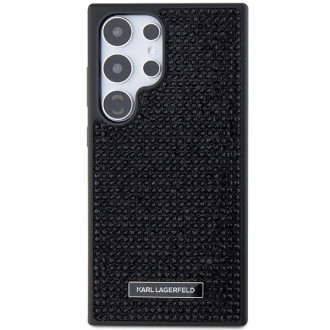 Pouzdro Karl Lagerfeld Rhinestone Metal Logo pro Samsung Galaxy S24 Ultra - černé
