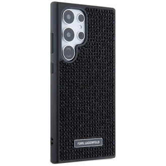 Pouzdro Karl Lagerfeld Rhinestone Metal Logo pro Samsung Galaxy S24 Ultra - černé