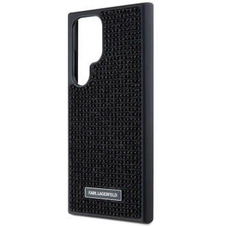 Pouzdro Karl Lagerfeld Rhinestone Metal Logo pro Samsung Galaxy S24 Ultra - černé