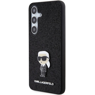 Pouzdro Karl Lagerfeld Fixed Glitter Ikonik Logo Metal Pin pro Samsung Galaxy S24+ - černé
