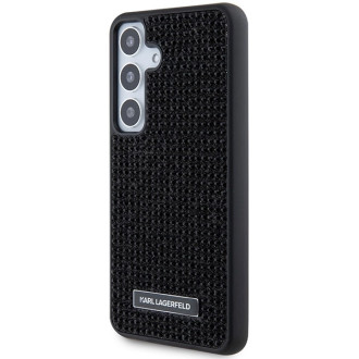 Pouzdro Karl Lagerfeld Rhinestone Metal Logo pro Samsung Galaxy S24+ - černé