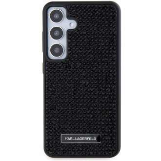 Pouzdro Karl Lagerfeld Rhinestone Metal Logo pro Samsung Galaxy S24+ - černé