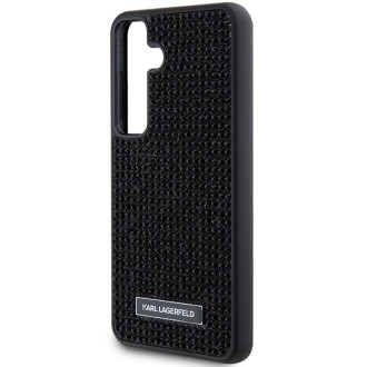 Pouzdro Karl Lagerfeld Rhinestone Metal Logo pro Samsung Galaxy S24+ - černé