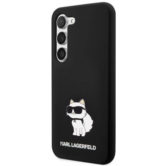 Karl Lagerfeld silikonové pouzdro Choupette pro Samsung Galaxy S24+ - černé