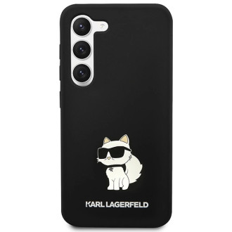 Karl Lagerfeld silikonové pouzdro Choupette pro Samsung Galaxy S24+ - černé