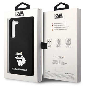 Karl Lagerfeld silikonové pouzdro Choupette pro Samsung Galaxy S24+ - černé