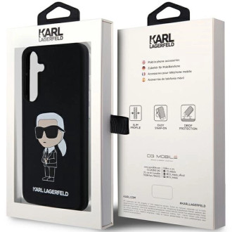 Karl Lagerfeld silikonové pouzdro Ikonik pro Samsung Galaxy S24+ - černé
