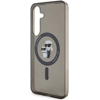 Karl Lagerfeld IML Karl&amp;Choupette Glitter MagSafe pouzdro pro Samsung Galaxy S24+ - černé