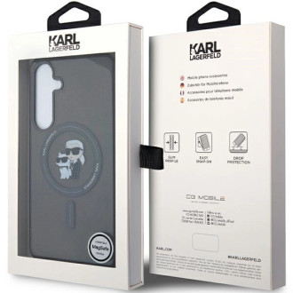 Karl Lagerfeld IML Karl&amp;Choupette Glitter MagSafe pouzdro pro Samsung Galaxy S24+ - černé