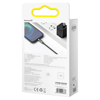 Baseus USB Type C - Lightning 20W fast charging data cable Power Delivery with display screen power meter 2m black (CATLSK-A01)