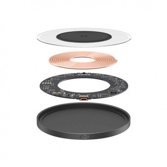 Baseus BS-W530 15W indukční nabíječka + USB C kabel - USB C 24W 1m - černá