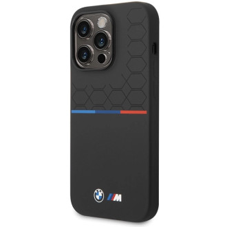 Pouzdro BMW M Silicone Pattern pro iPhone 14 Pro Max - černé