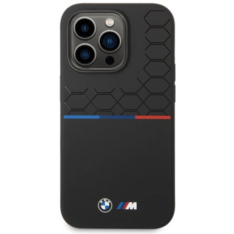 Pouzdro BMW M Silicone Pattern pro iPhone 14 Pro Max - černé