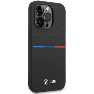 Pouzdro BMW M Silicone Pattern pro iPhone 14 Pro Max - černé